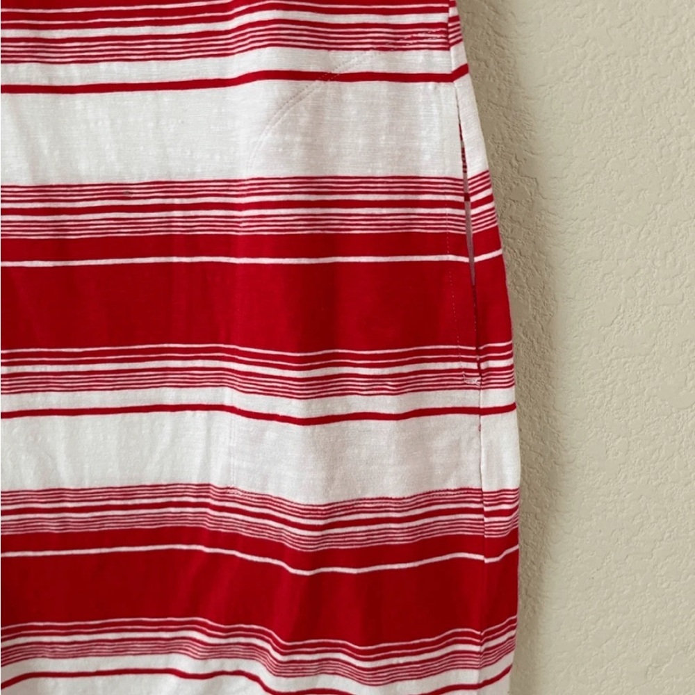 Talbots Red and White Striped Midi Sleeveless Dress. excellent condition. - Picture 4 of 5